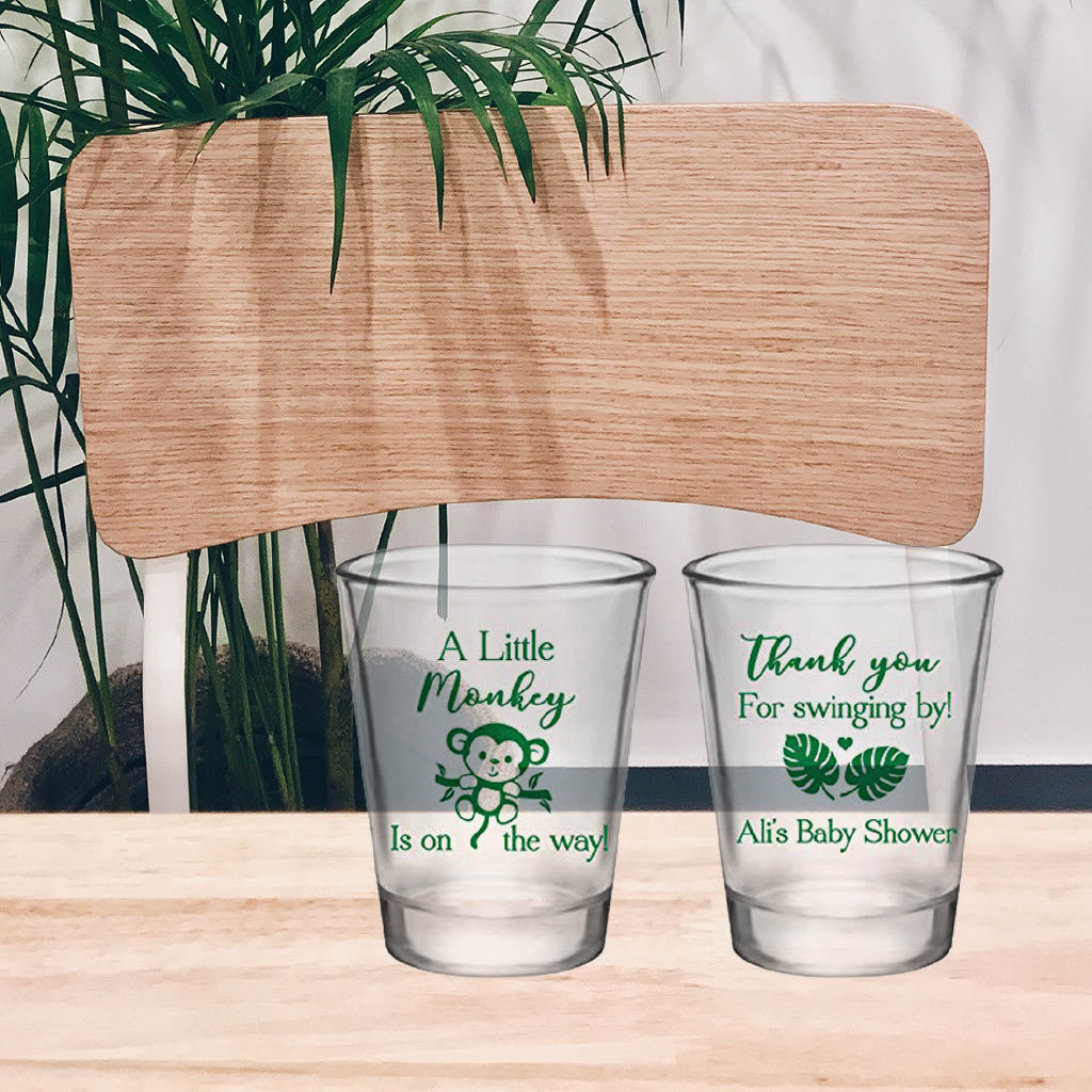 Monkey Baby Shower Shot Glasses