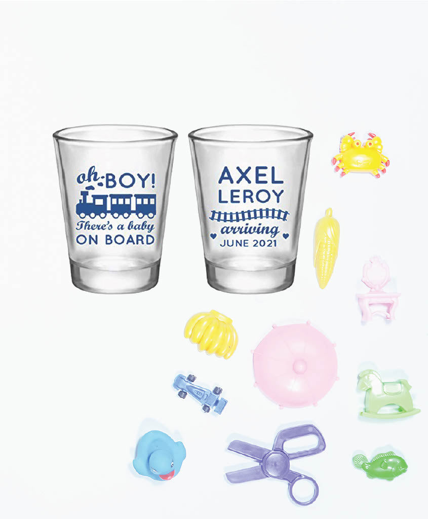 Train Baby Shower- Shot Glasses