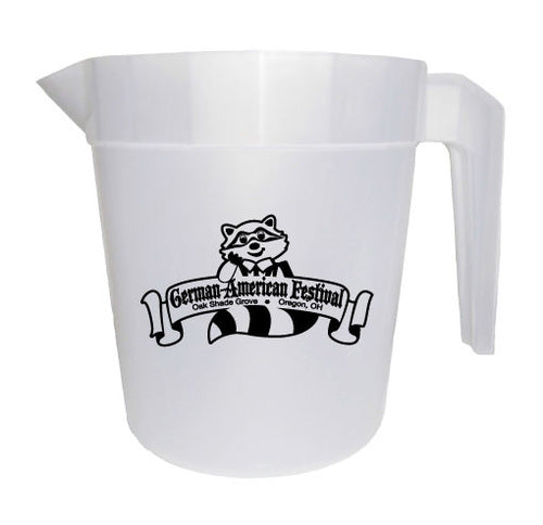 48oz Stackable Pitchers- Printed with a Logo of your choice. Printed pitchers for your Restaurant, Bar, or Company.