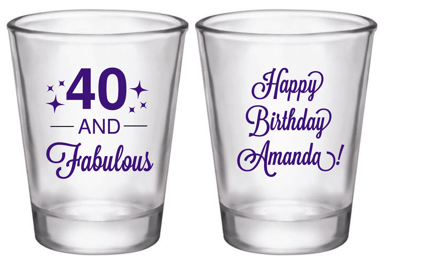 ¡Fabulosos vasos de chupito personalizados para cumpleaños de cualquier edad!