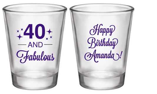 ✨Fabulous✨ Birthday Shot Glasses- Customize for Any Age!