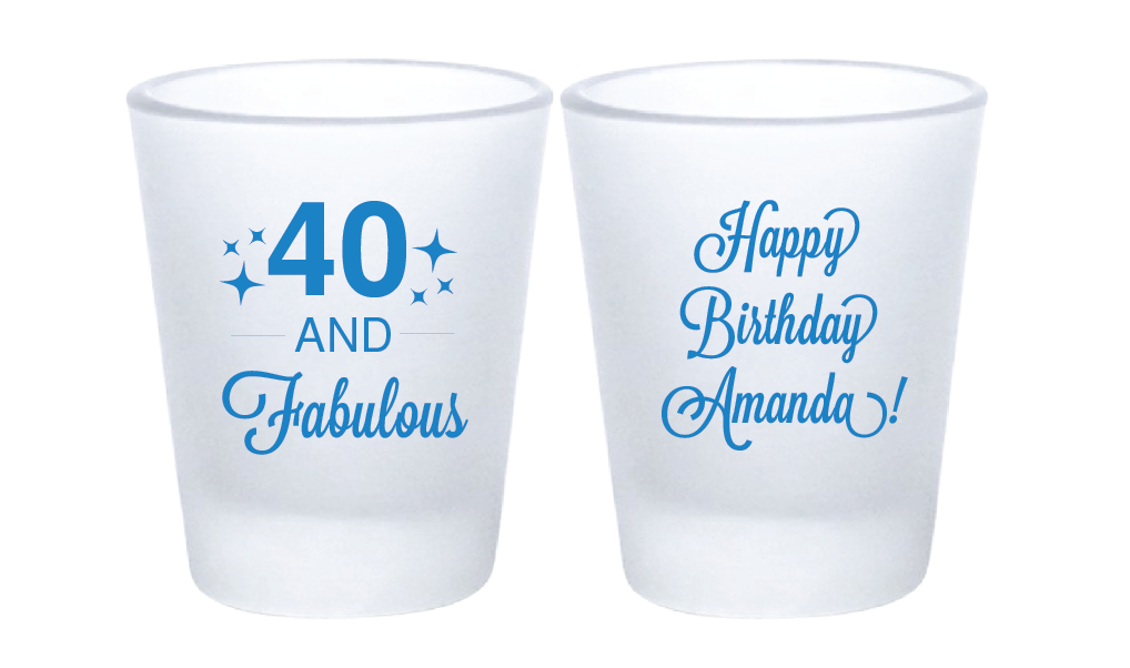 ¡Fabulosos vasos de chupito personalizados para cumpleaños de cualquier edad!