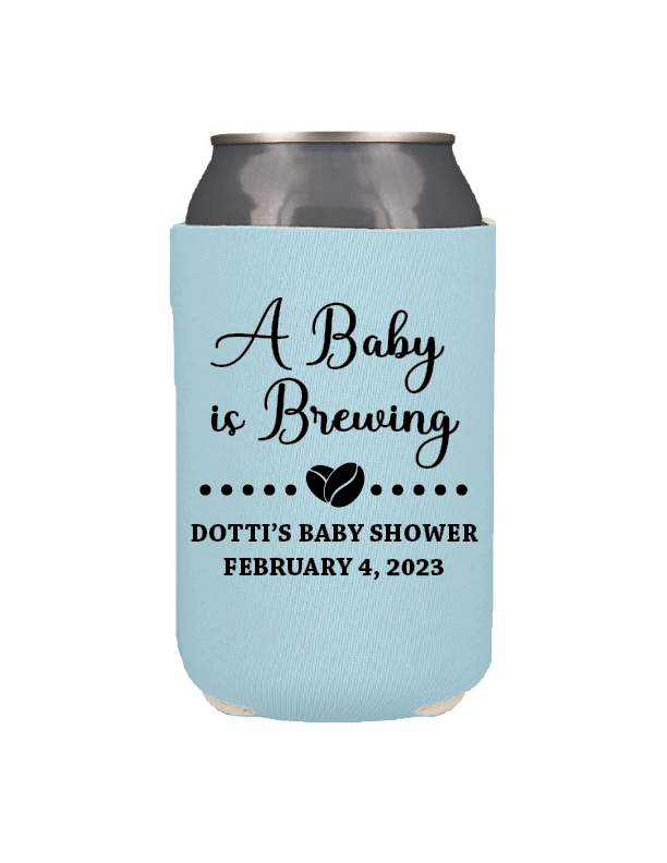 A baby is brewing-Baby shower can coolers