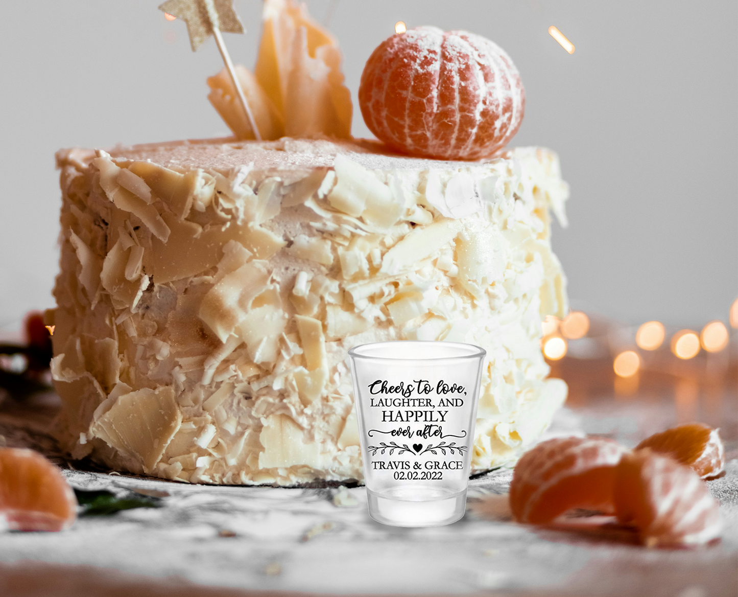 Cheers to Love, Laughter, and Happily Ever After Shot Glasses