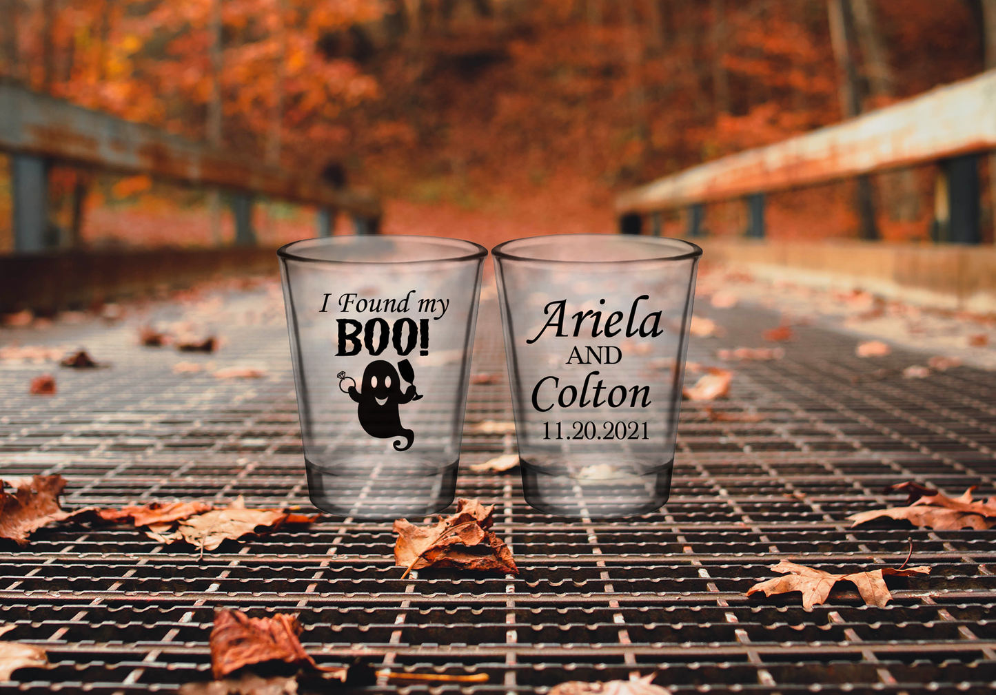I Found My Boo - Halloween Wedding Shot Glass