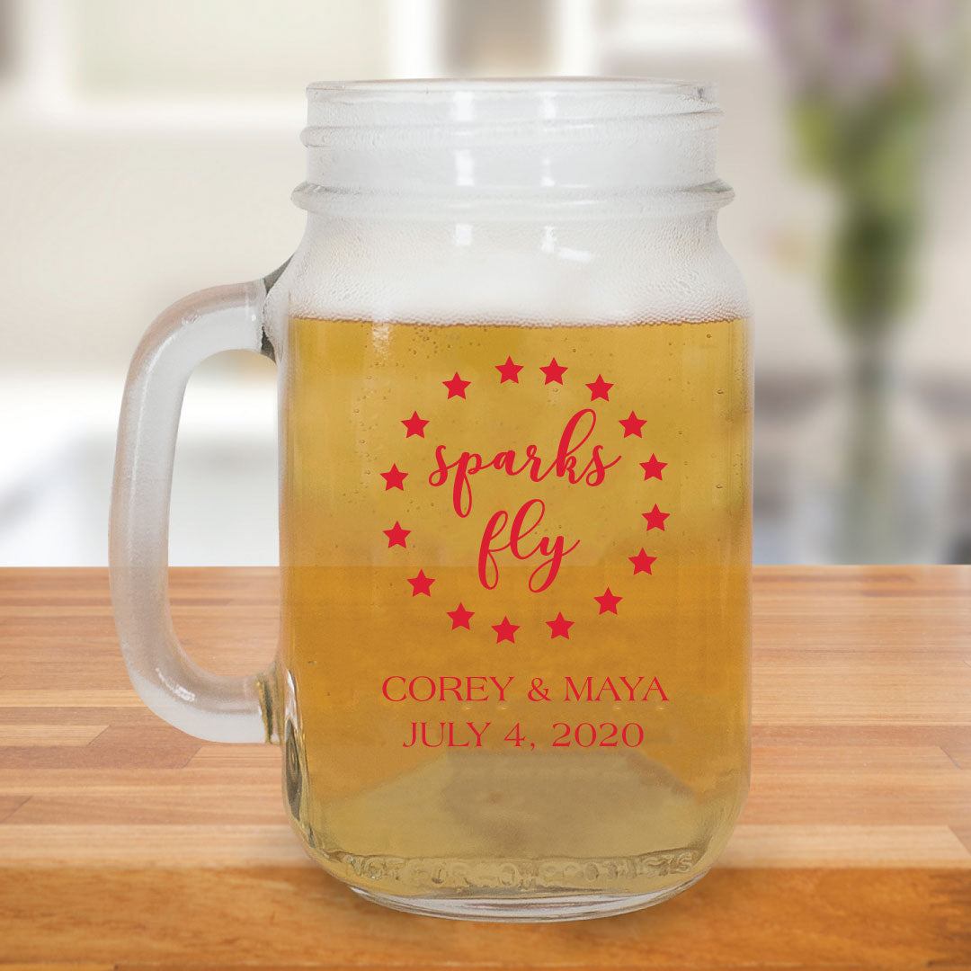 4th of July wedding mason jars