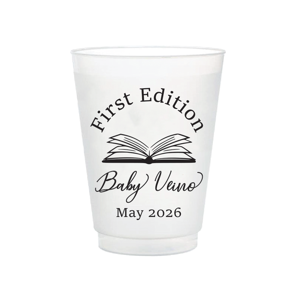 First Edition Baby Shower Frosted Flex Cups