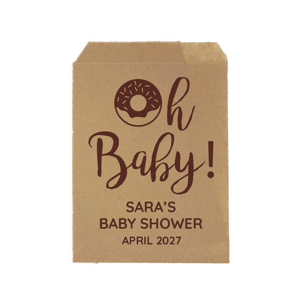 Bolsas para galletas o golosinas para baby shower