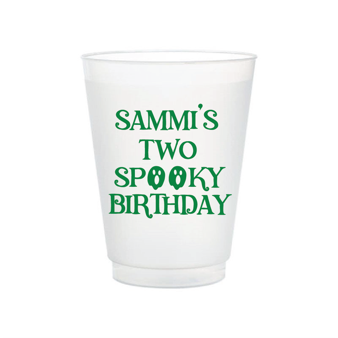 Two Spooky Birthday Frosted Flex Cups