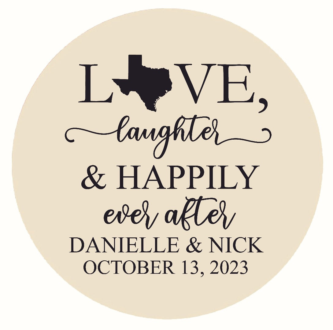 State Outline Wedding coasters, extra thick pulp board personalized coasters