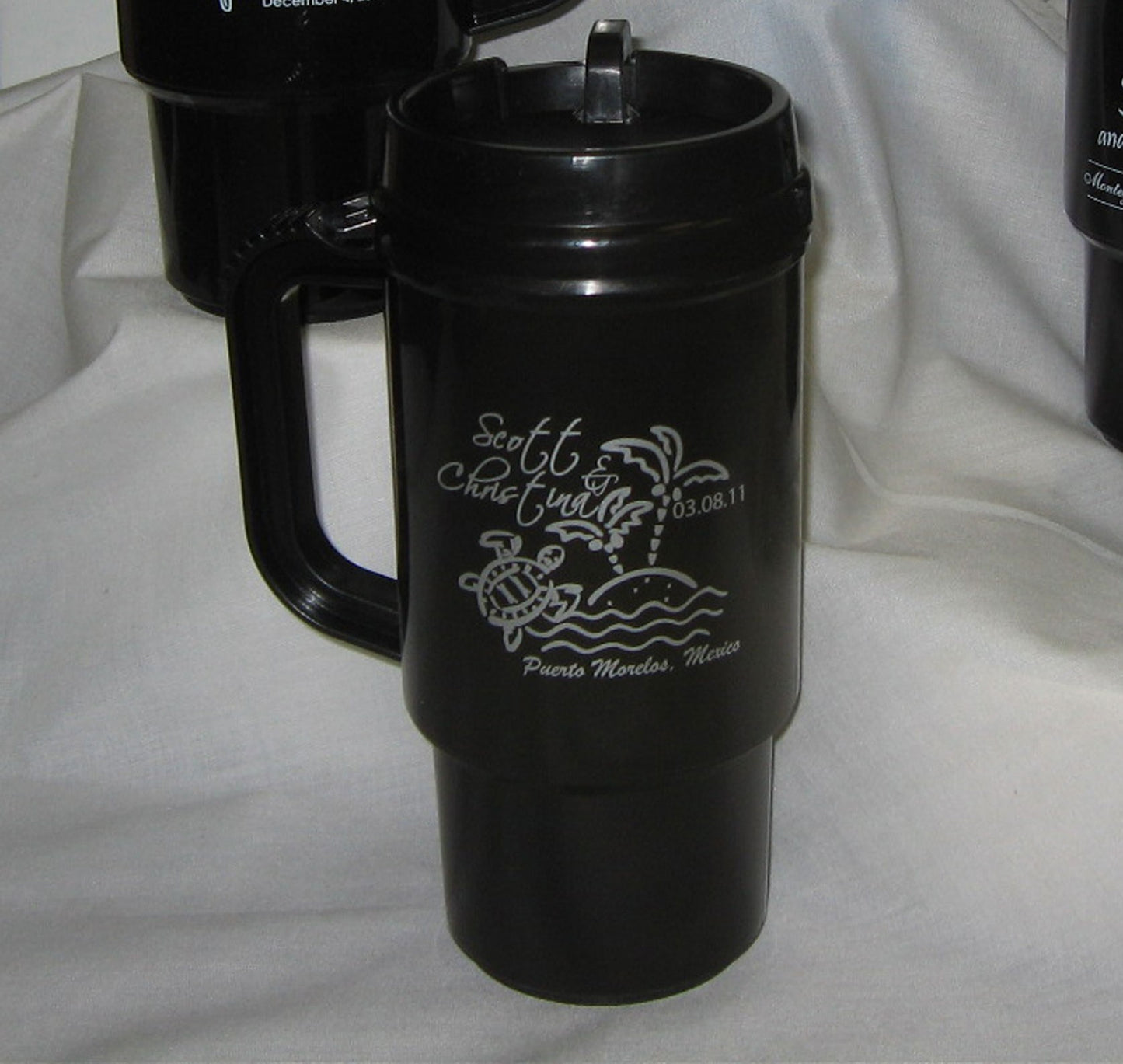 14oz Travel Mugs - Black - Set of 25