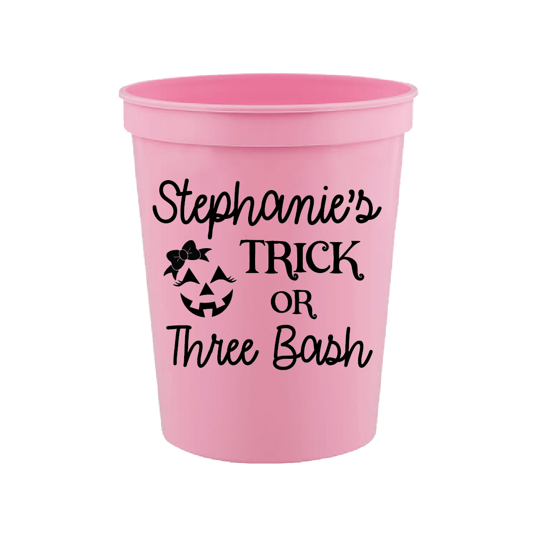 Trick or Three Birthday 16oz Stadium Cup