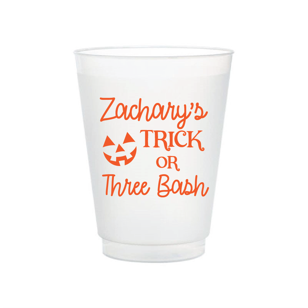 Trick or Three Birthday Frosted Flex Cups