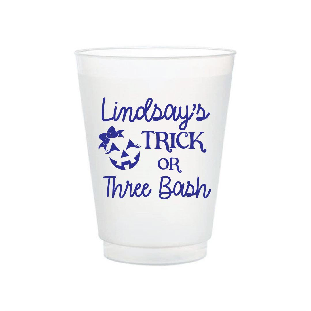 Trick or Three Birthday Frosted Flex Cups