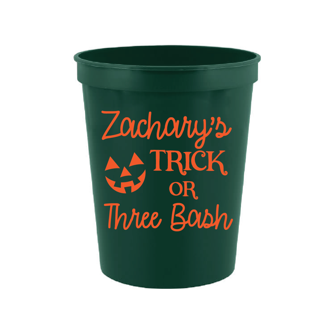 Trick or Three Birthday 16oz Stadium Cup