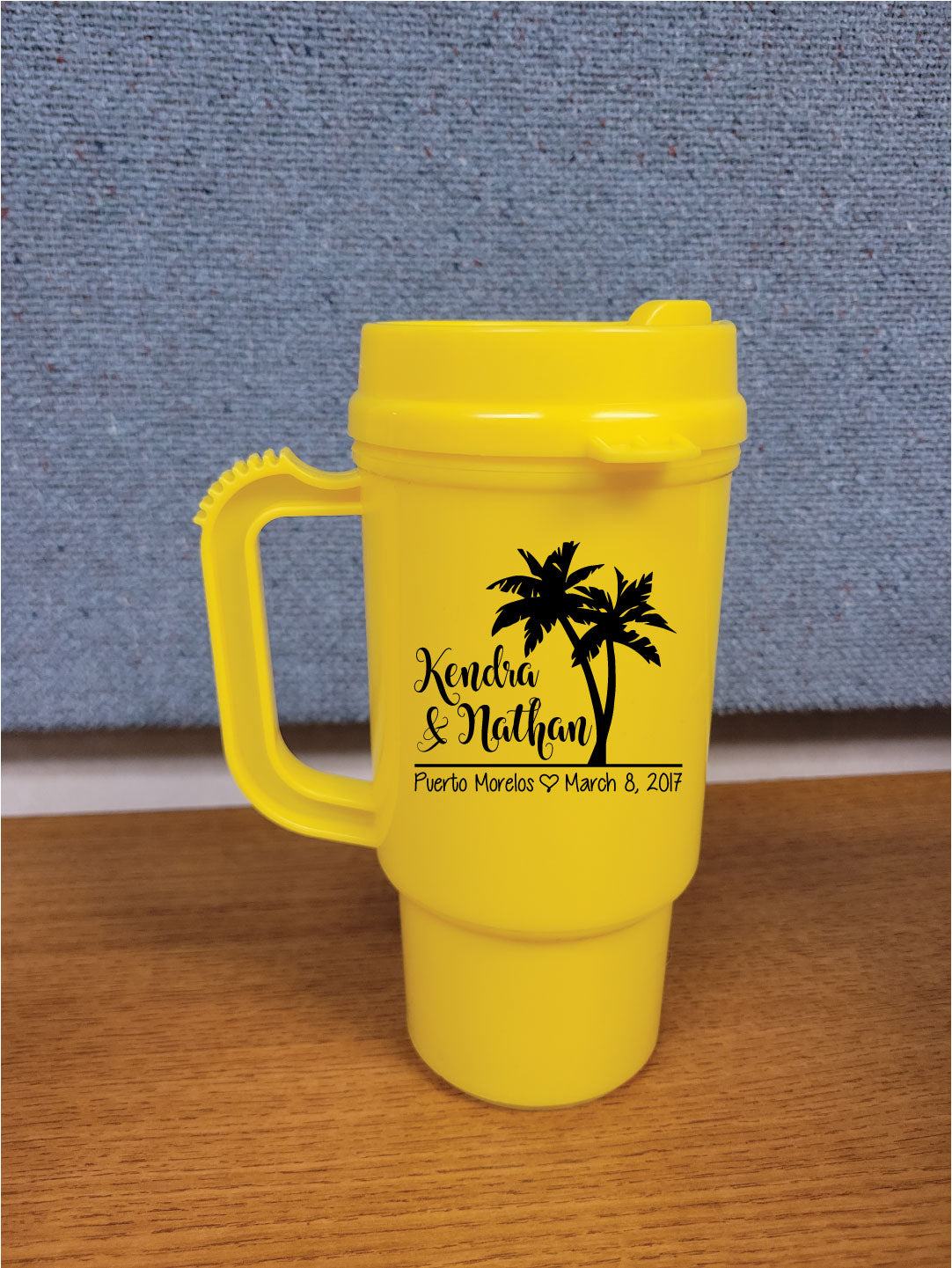 14oz Travel Mugs - Yellow - Set of 25