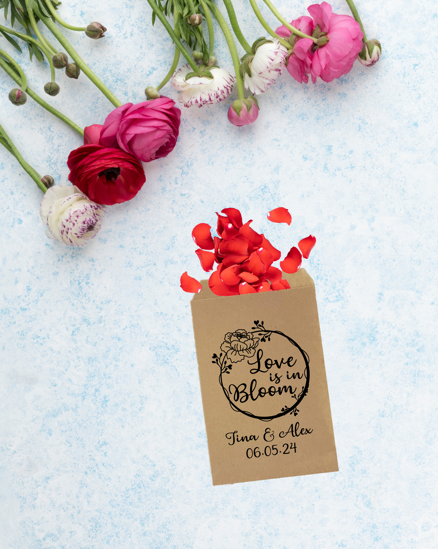 Love is in Bloom Wreath Seed Bags