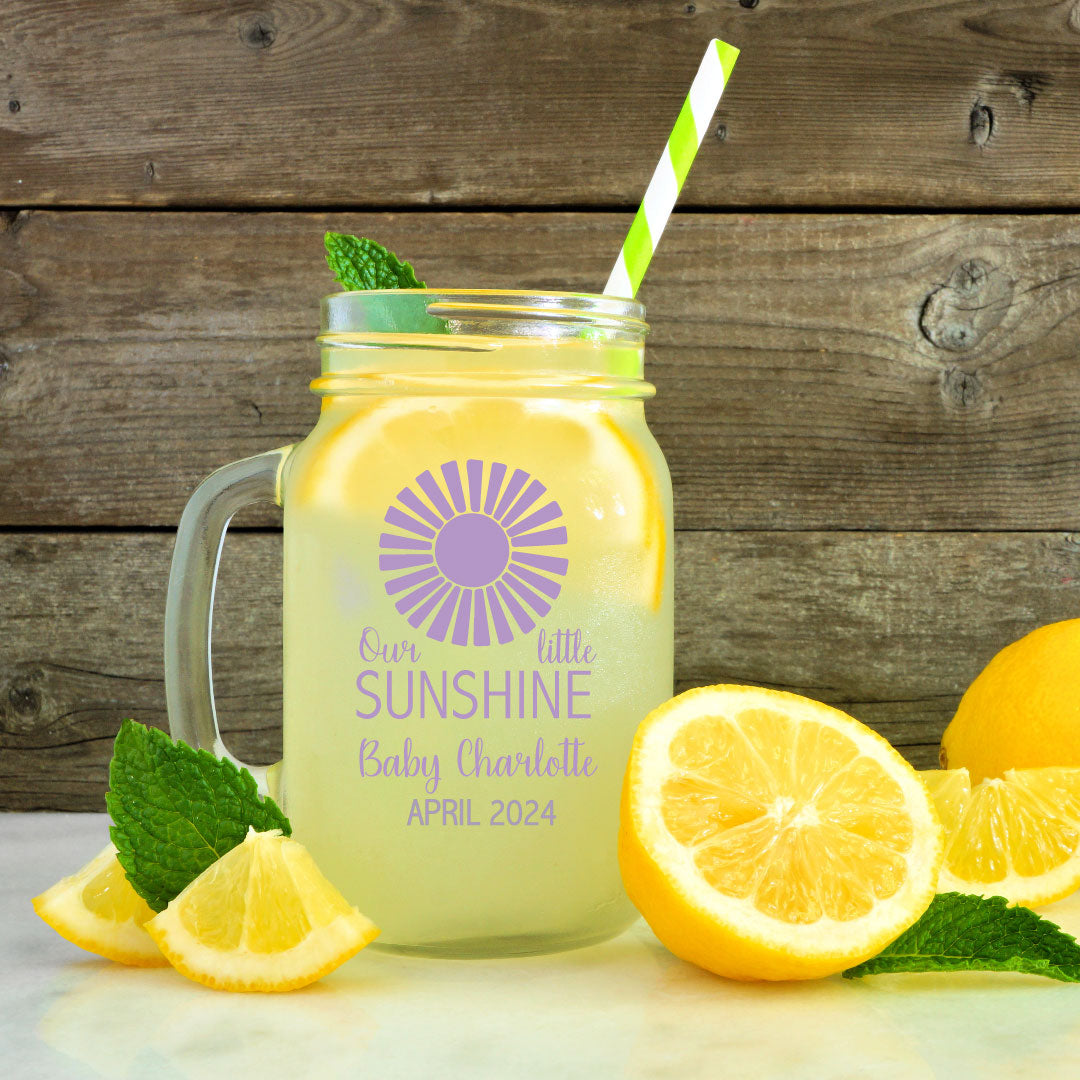 Sunshine Baby Shower Mason Jars