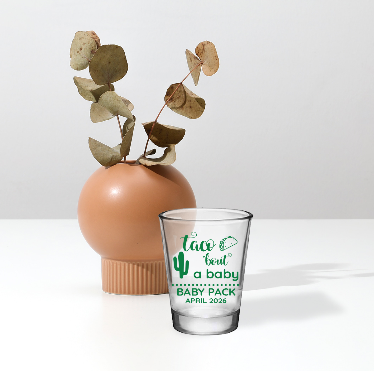 Taco Bout a Baby - Baby Shower, Diaper Party, Gender Reveal, Sprinkle Party Shot Glasses