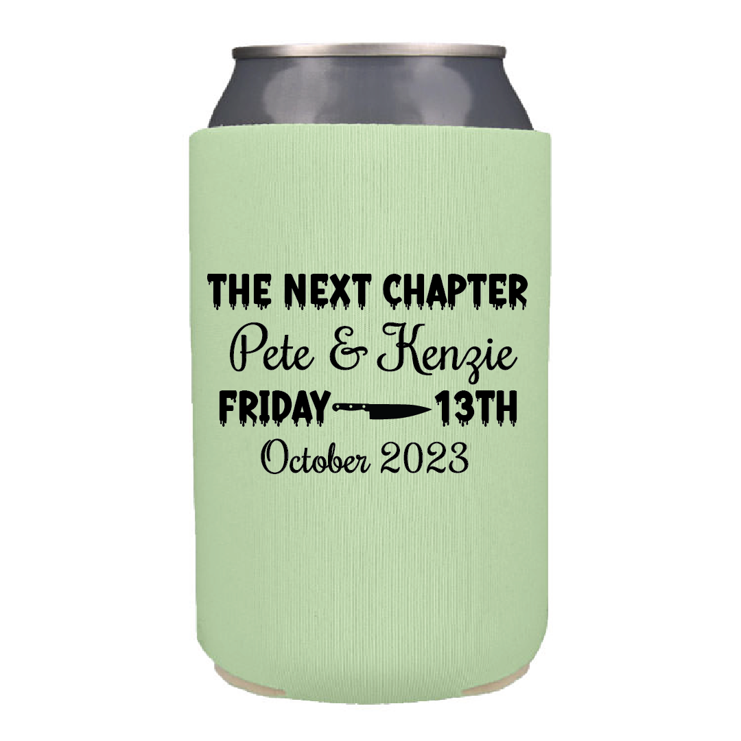 The Next Chapter - Friday the 13th Wedding Can Coolers