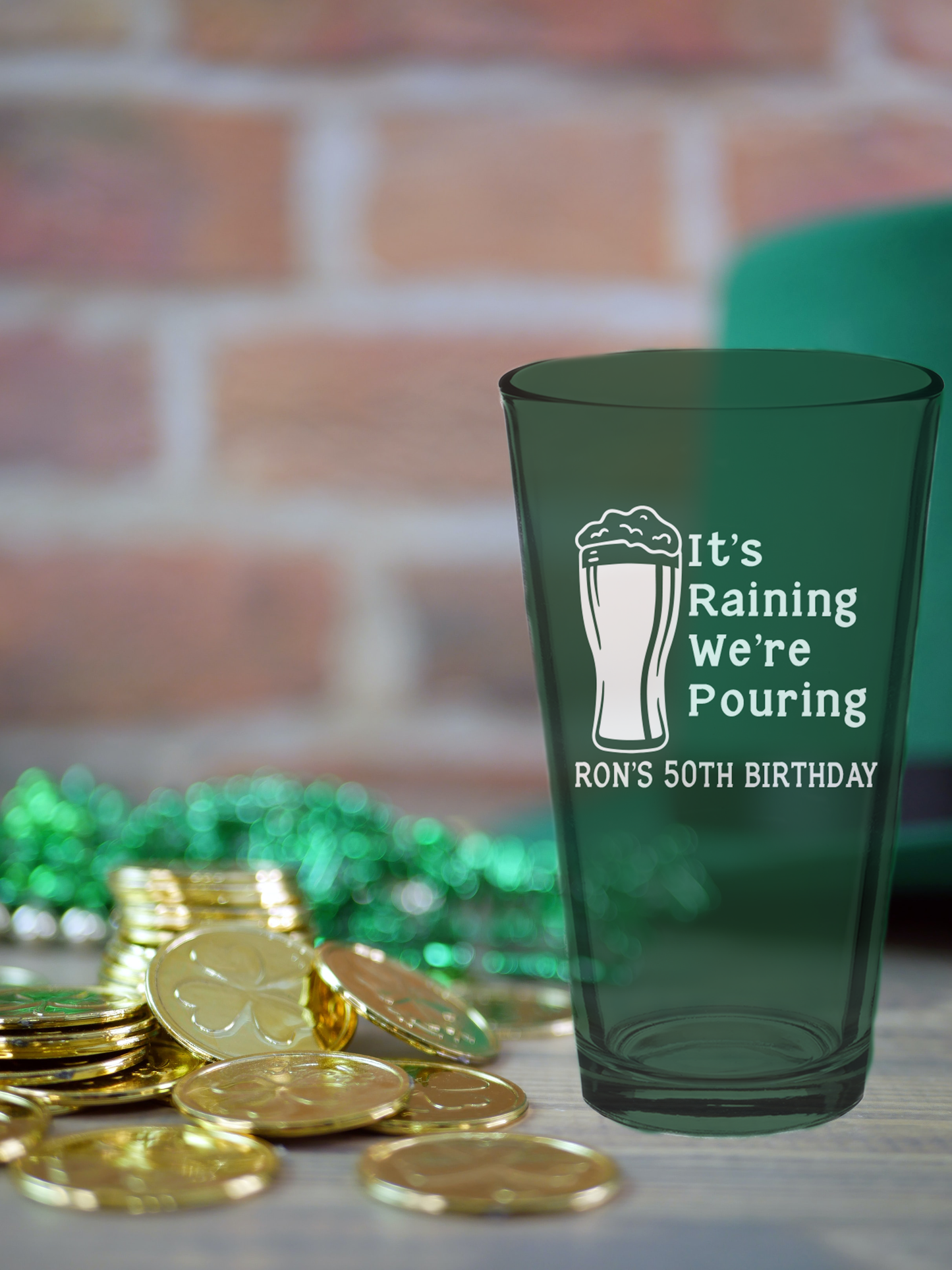 It's Raining We're Pouring PLASTIC Pint Glasses