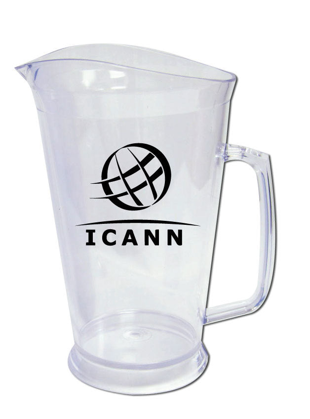 60oz Customized Pitchers with a 1- Color Logo, for your Bar, Restaurant or Event. wholesale lot of pitchers