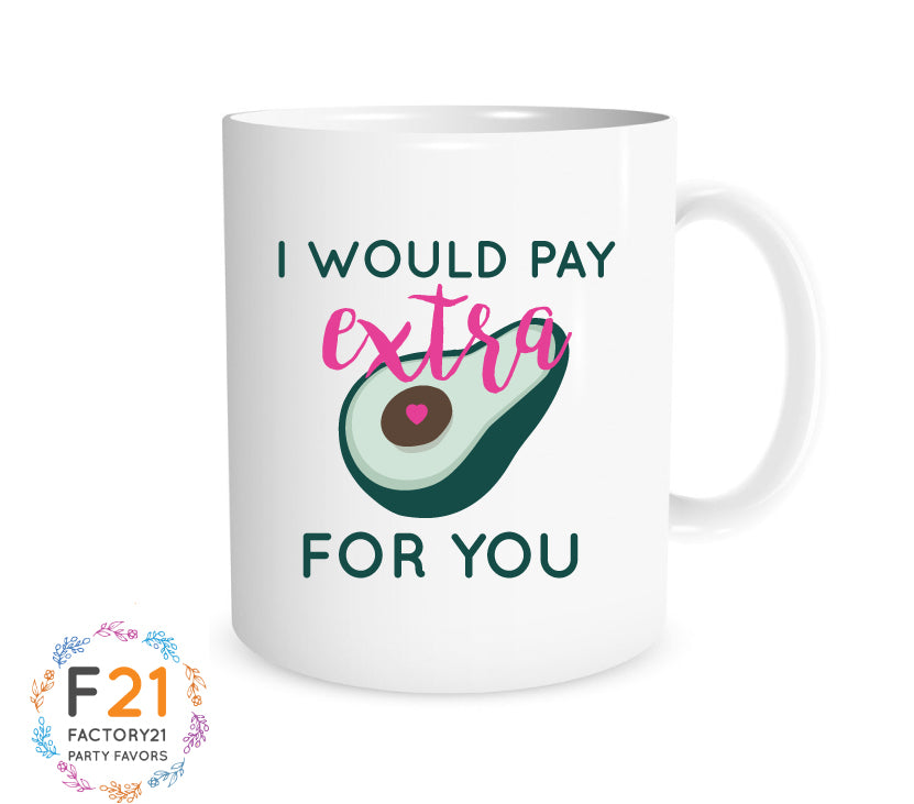 Avocado Valentines day mug