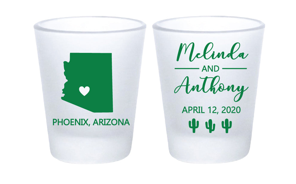 Arizona Wedding Shot Glasses