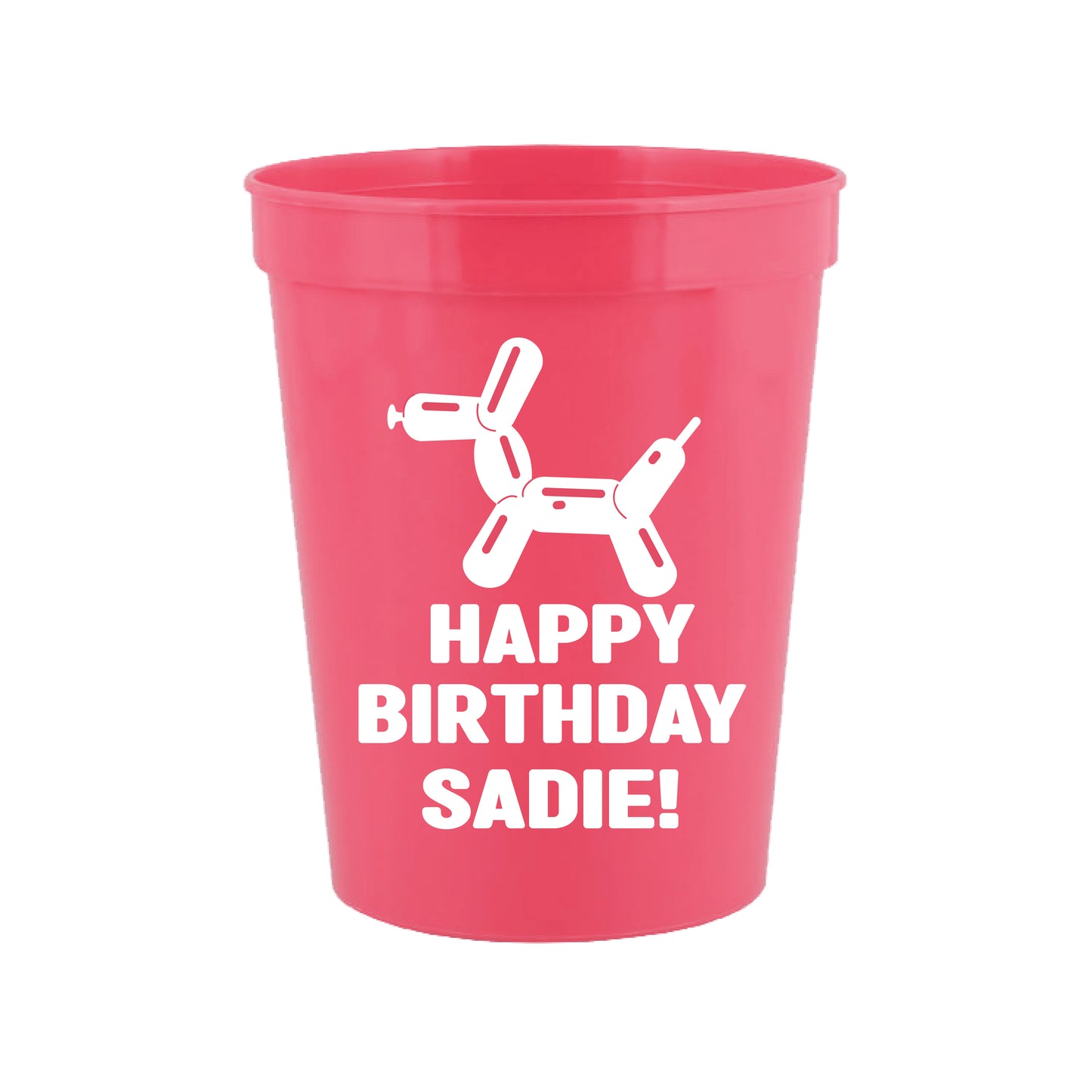 Balloon Animal Birthday Cups