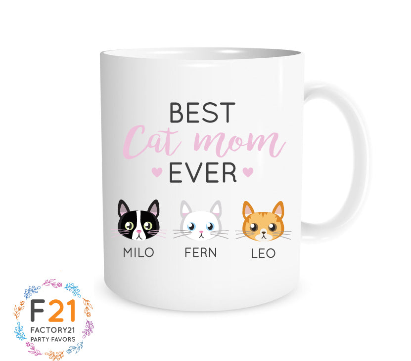 Personalized cat mom coffee mug