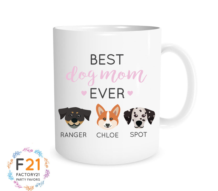 Personalized dog mom coffee mug