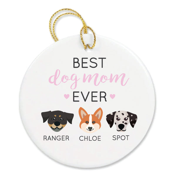 Dog mom christmas ornament