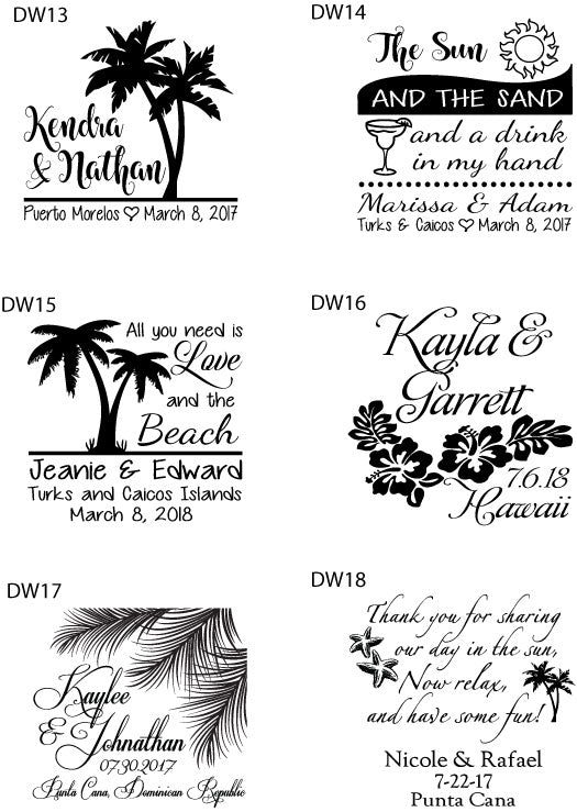 Destination wedding tumblers