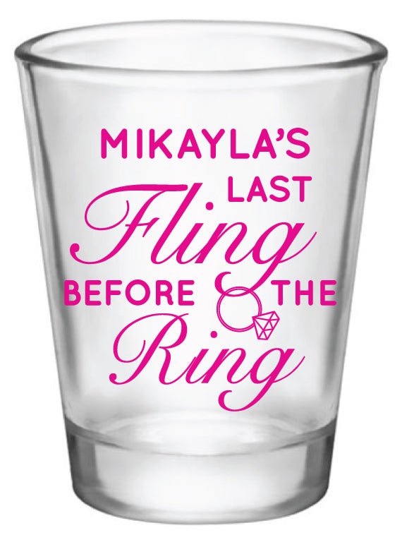 Last fling before the ring- shot glasses