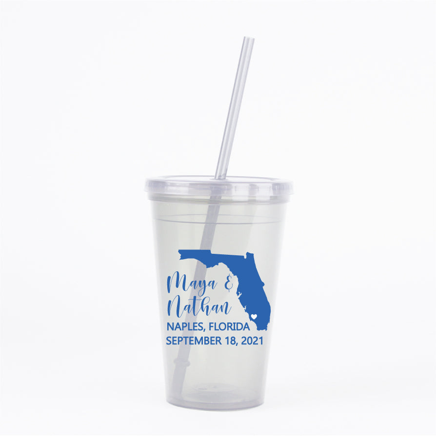 Florida wedding tumblers