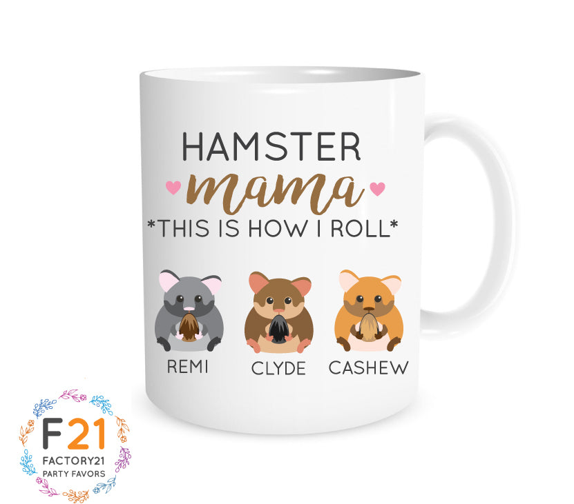Personalized hamster mom mug