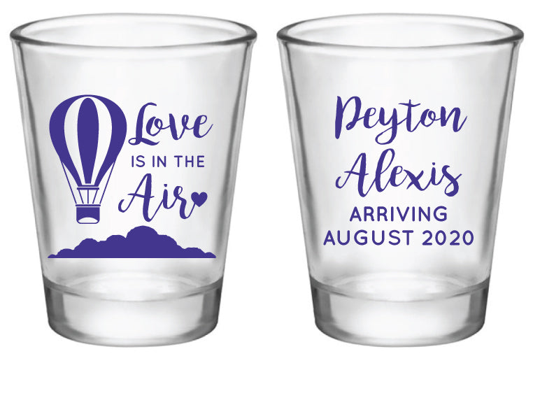 El amor está en el aire, vasos de chupito para baby shower