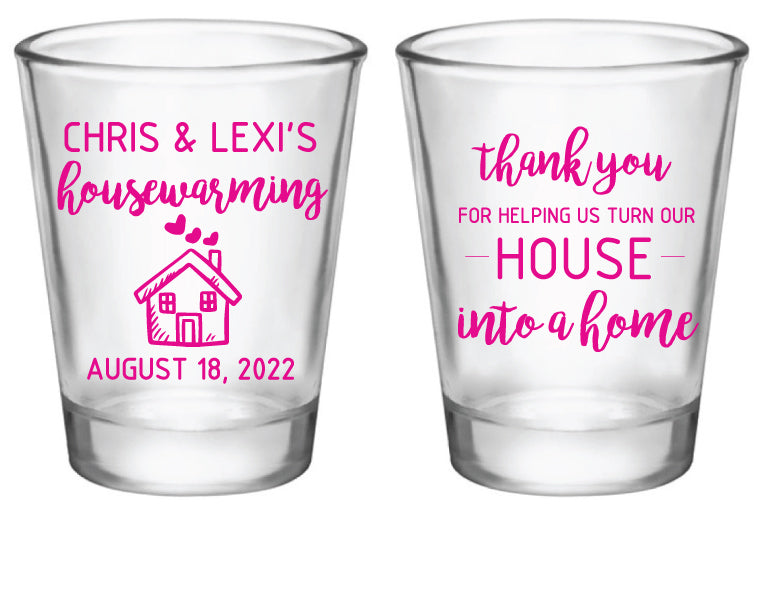Housewarming shot glasses