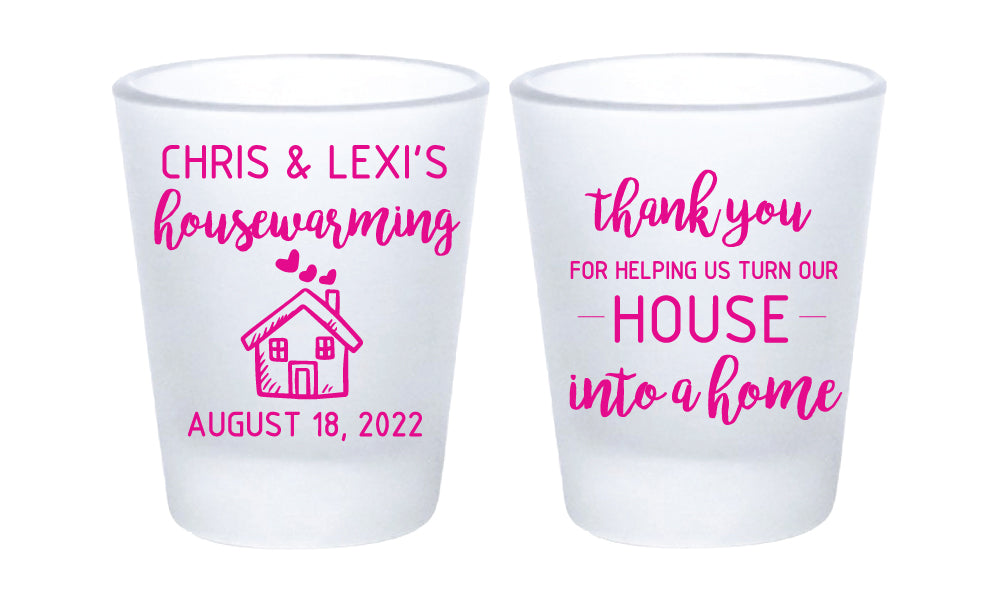 Housewarming shot glasses