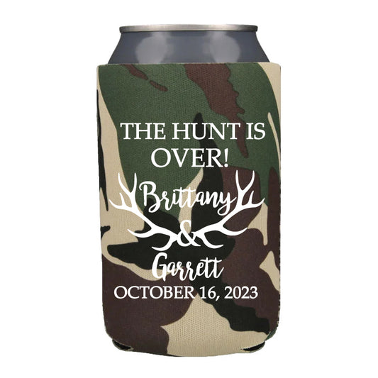 the hunt is over wedding can coolers