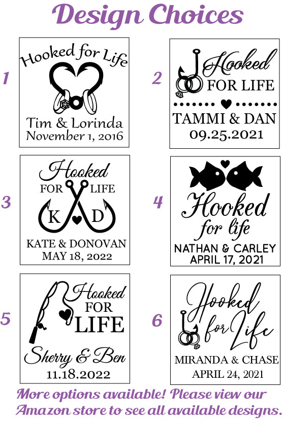 Copas de boda Hooked for life