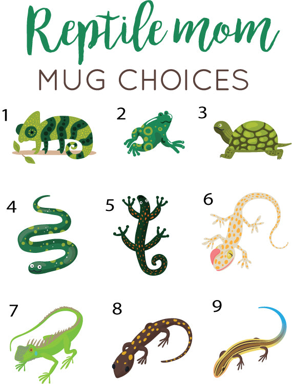Personalized reptile mom mug