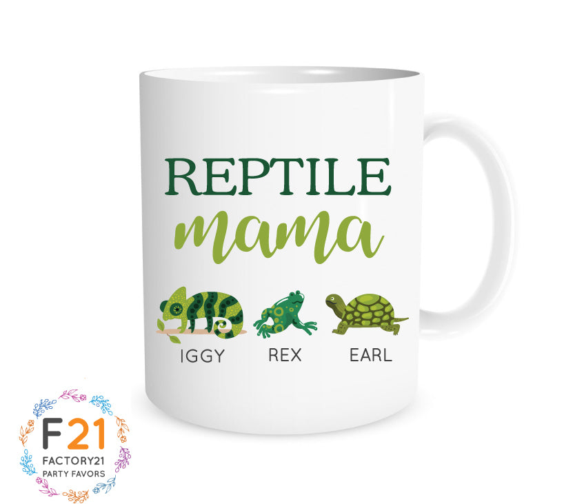 Personalized reptile mom mug