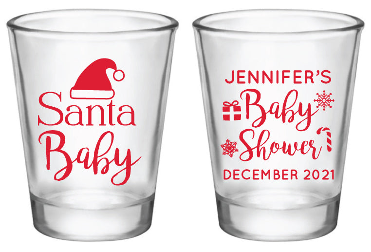 Baby shower de Papá Noel: vasos de chupito