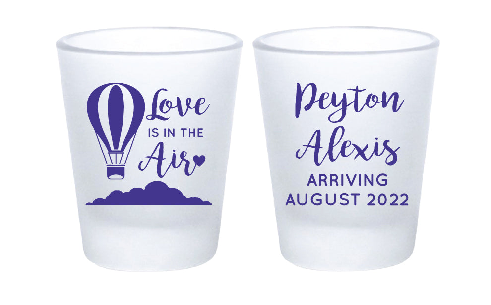 El amor está en el aire, vasos de chupito para baby shower