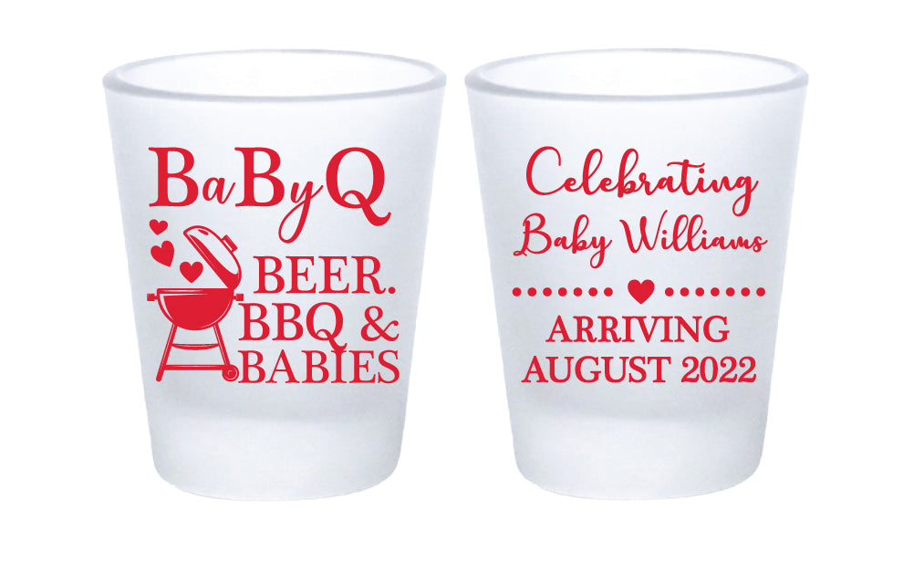 BBQ Baby Shower Shot Glasses