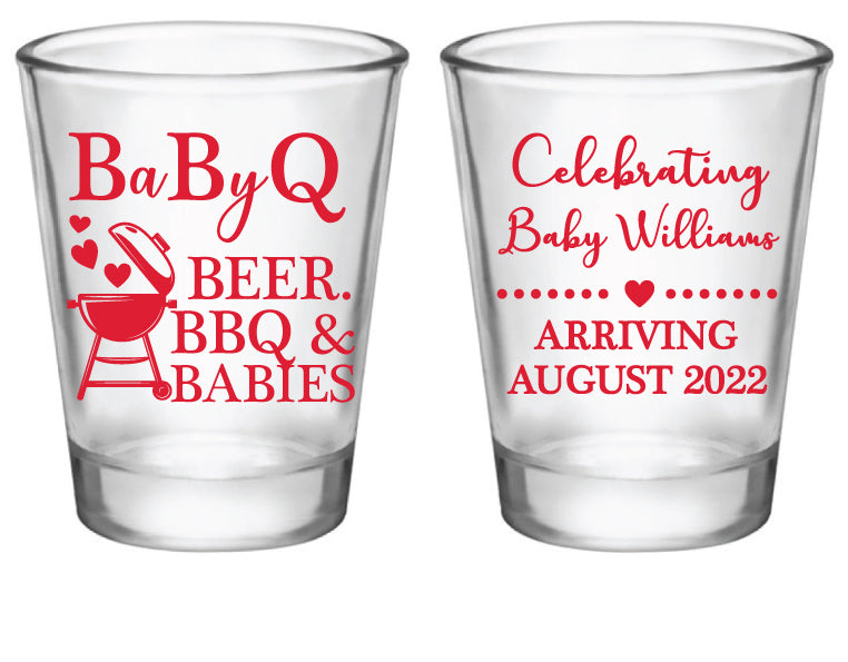 BBQ Baby Shower Shot Glasses