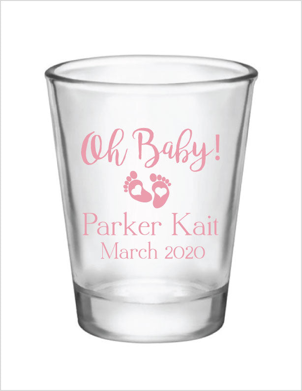 Oh baby- baby shower shot glasses