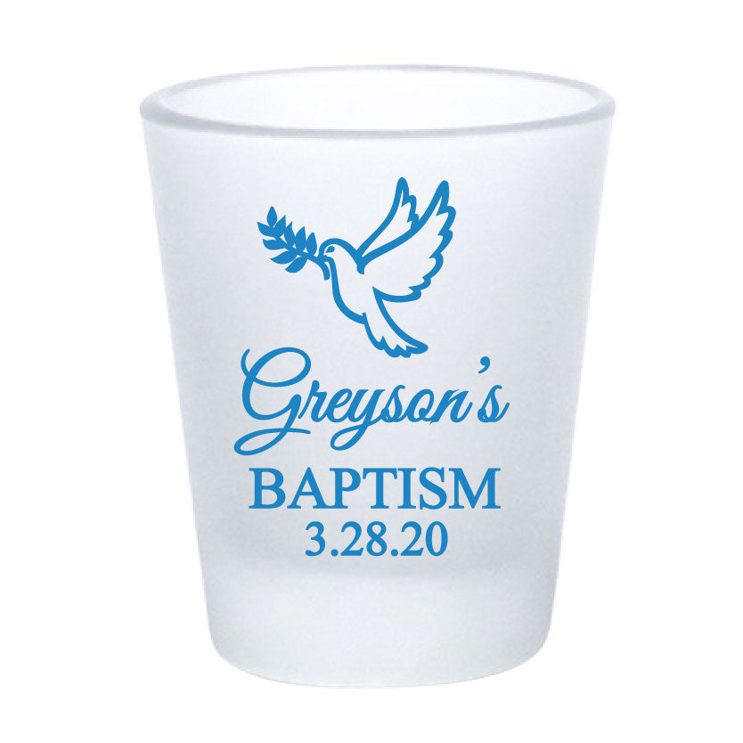 Dove Baptism Shot Glasses
