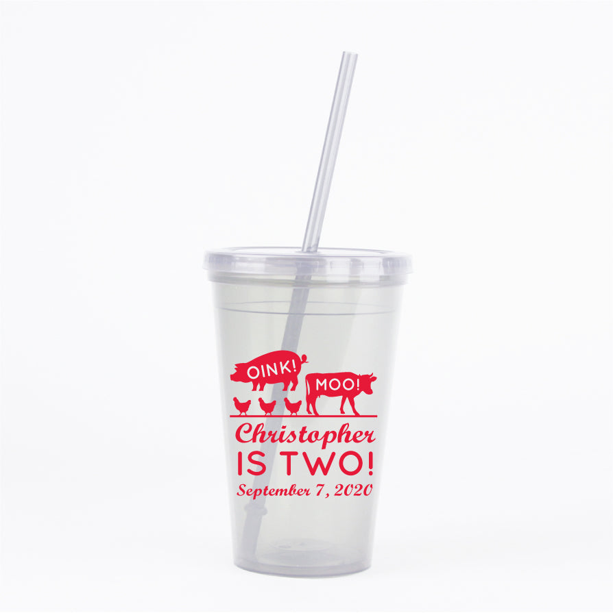 Barnyard birthday tumblers